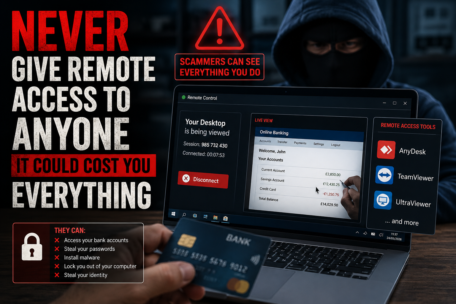 Remote access scam warning